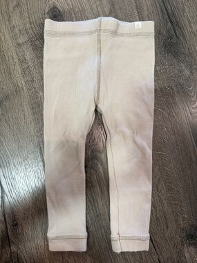 Zara Baby Ribbed Leggings in Light Beige 12-18M